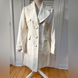 Sandro Angelozzi cream trench coat - 100% cotton - size 8